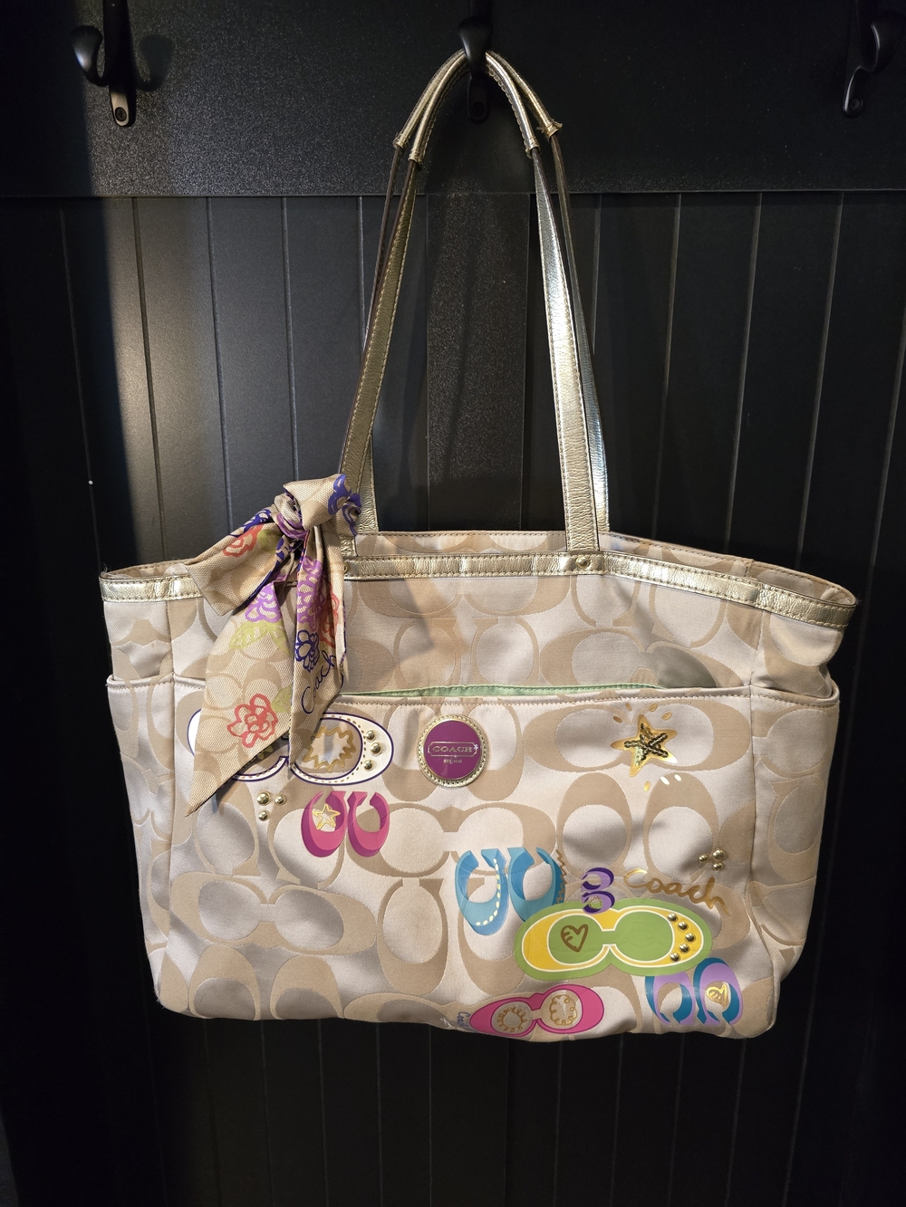 Authentic Vintage Coach Poppy Glam Shoulder Bag